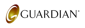 The guardian logo is on a white background