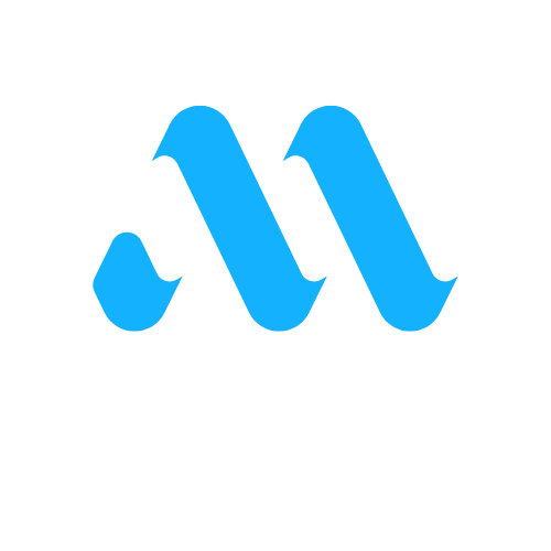 Blue stylized letter 