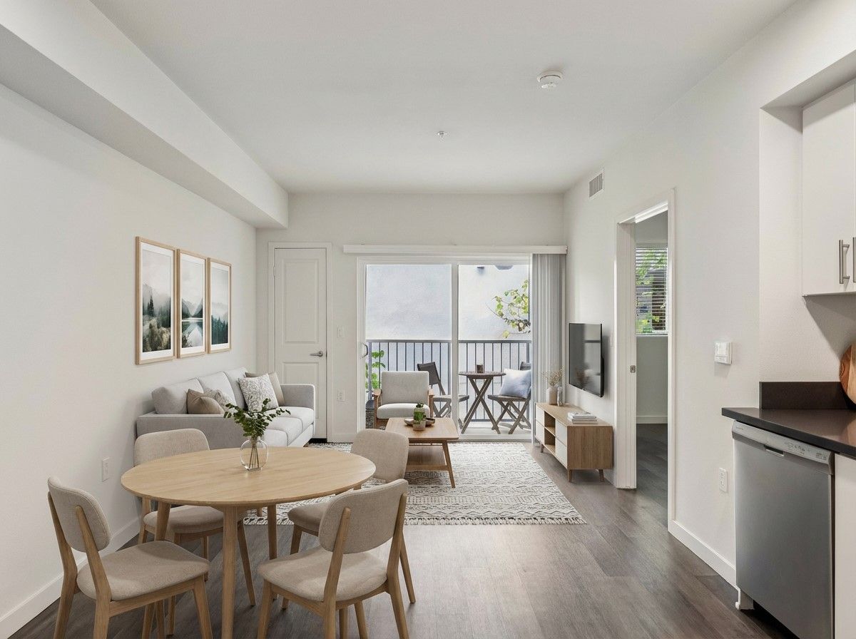 The Centennial  Dining, Living and Balcony