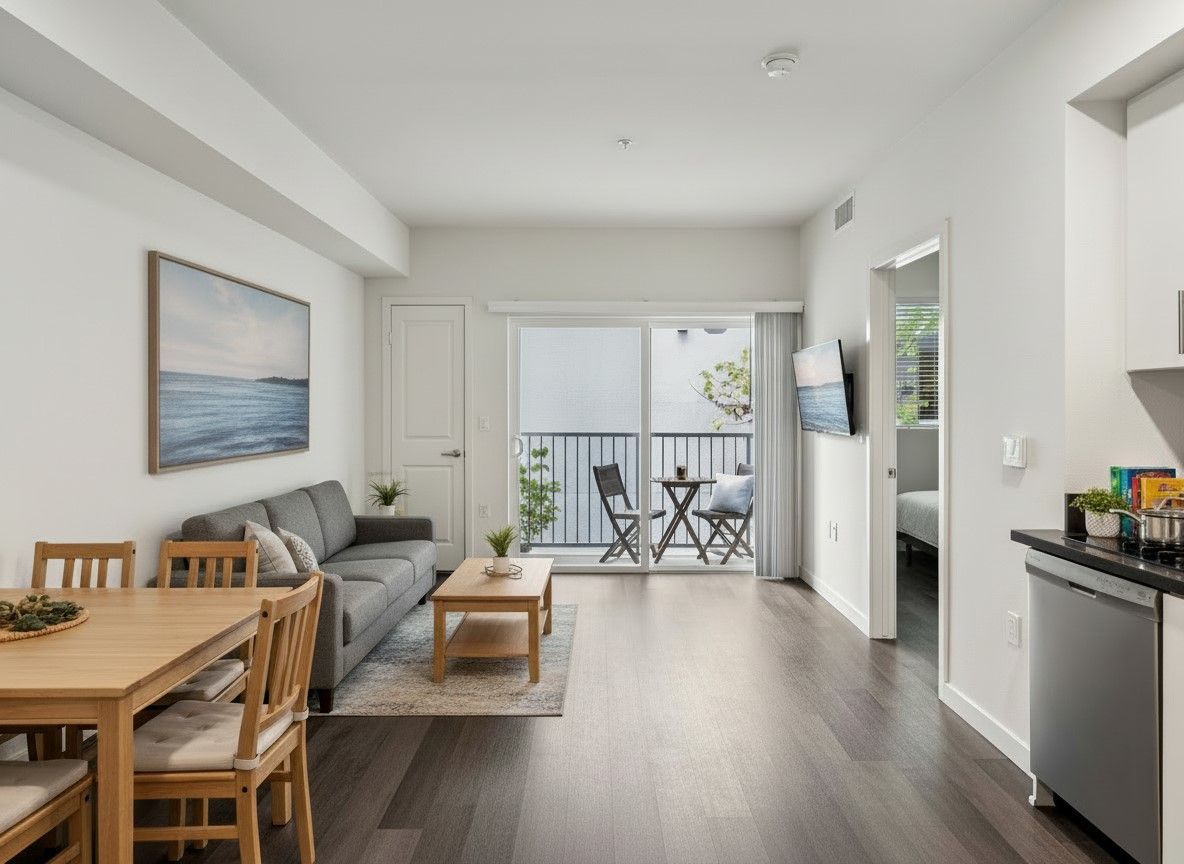 The Centennial  Kitchen, Dining and Balcony