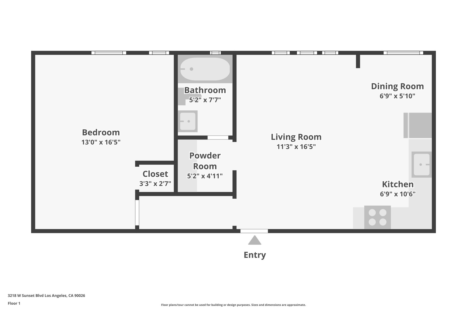 The charming and bright 1 bedroom  unit floor plan 2 at Ansley Apartments