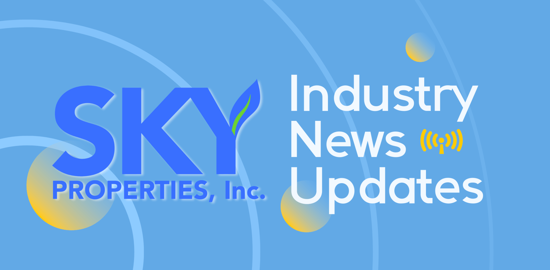 stylized article section title graphics about industry news and updates