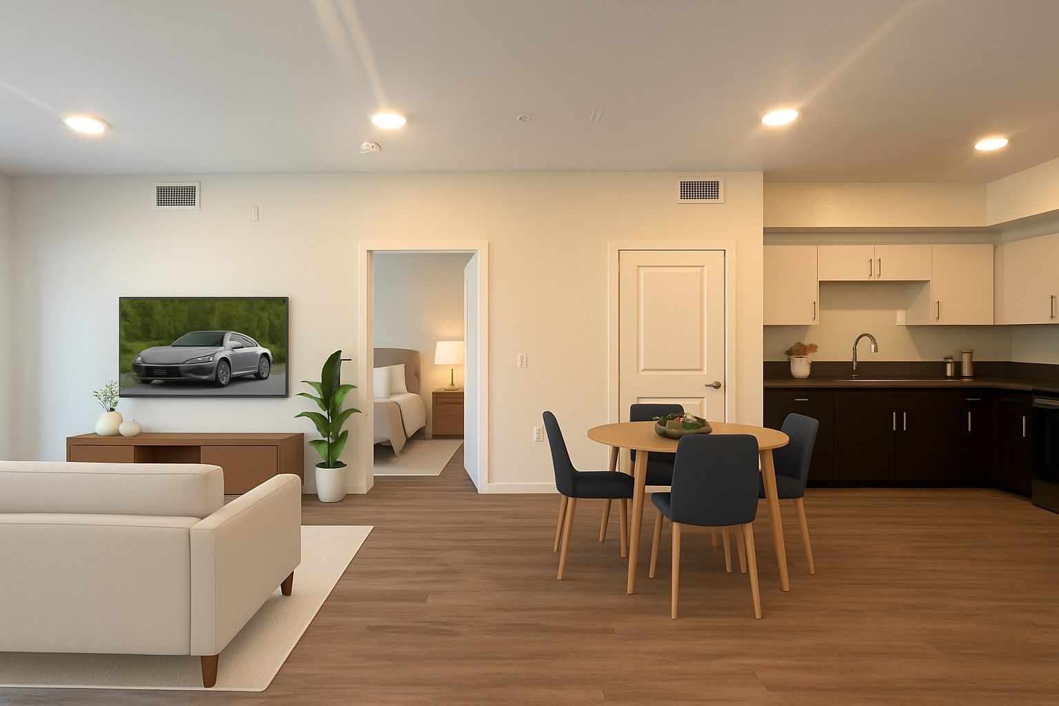  Bright Living Room Interior with furniture - Work with Sky Properties Inc. - Top Property Management Company in Toluca Lake