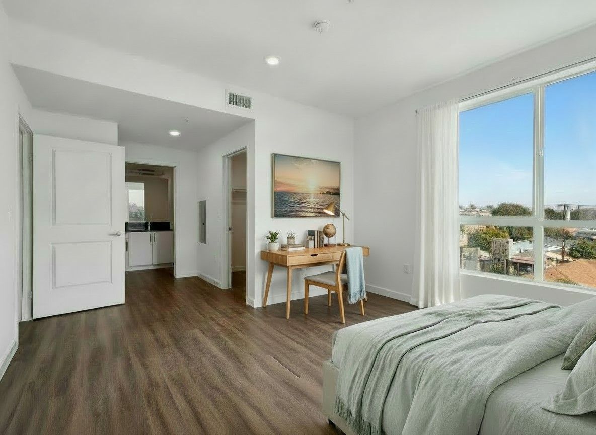 The Cloud Nine spacious bedroom with luxury finishes and huge windows