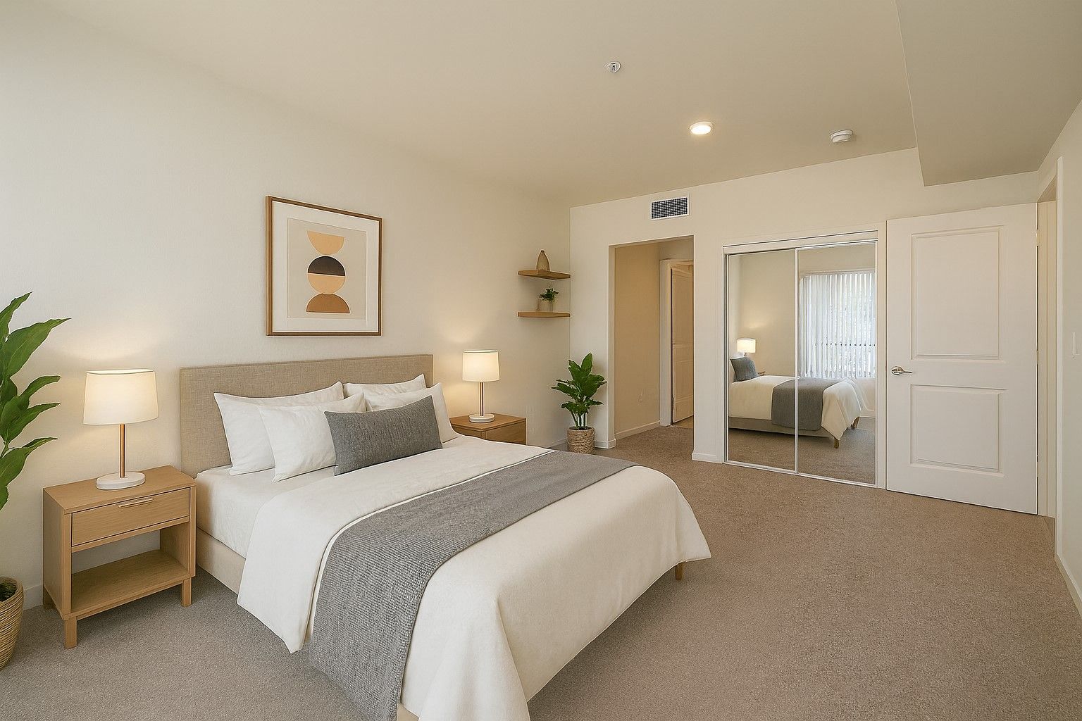 The fully furnished and stylish podcast room at the Centennial Apartments
