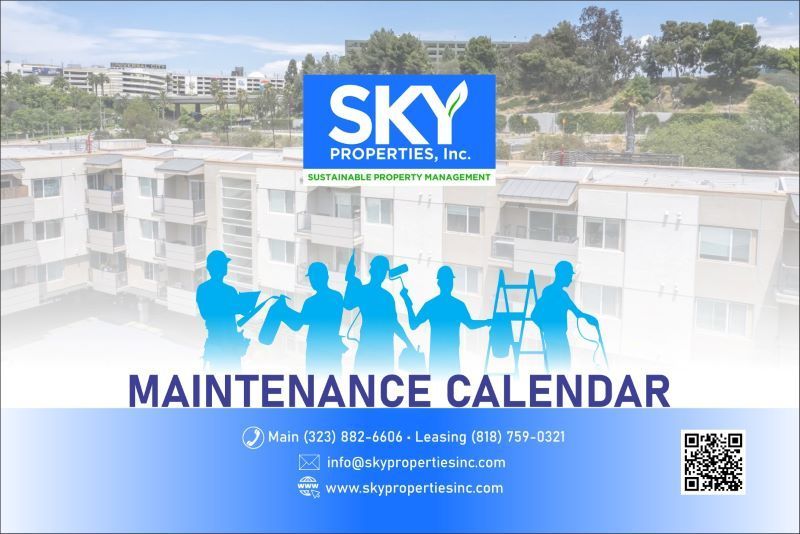 Sky Properties, Inc. 2025 Maintenance Calendar - Graphic Post