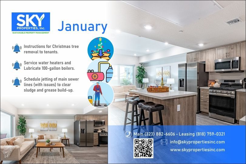 Sky Properties, Inc. January 2025 Calendar - Graphic Post
