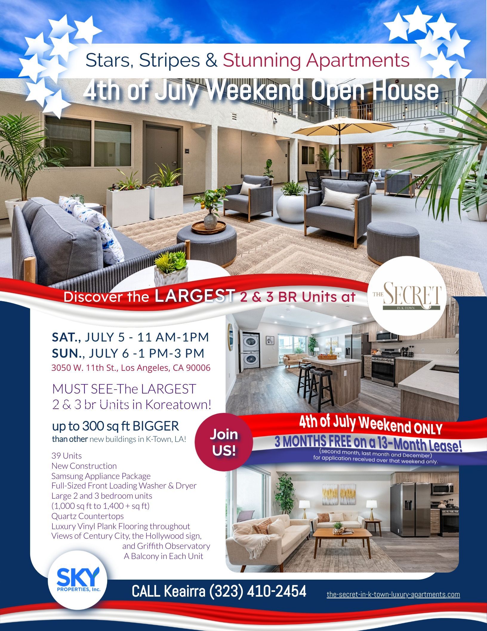 The Secret in K-Town Flyer for the 4th of July Weekend Specials
