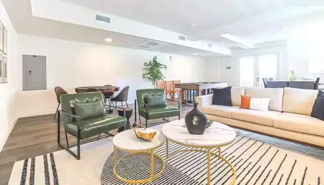 The Centennial Apartments spacious and bright interior with vinyl plank flooring all throughout