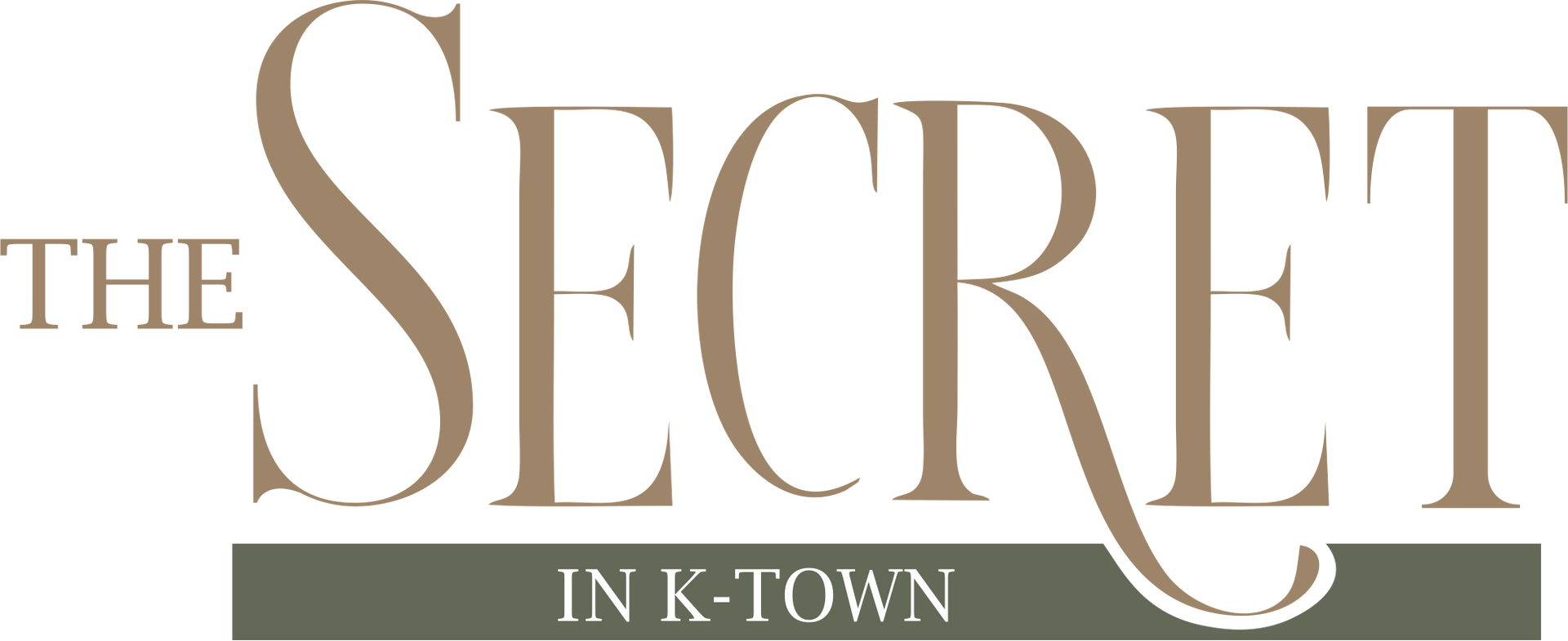 Logo for The Secret at K-Town, a luxury apartment community in Koreatown, Los Angeles