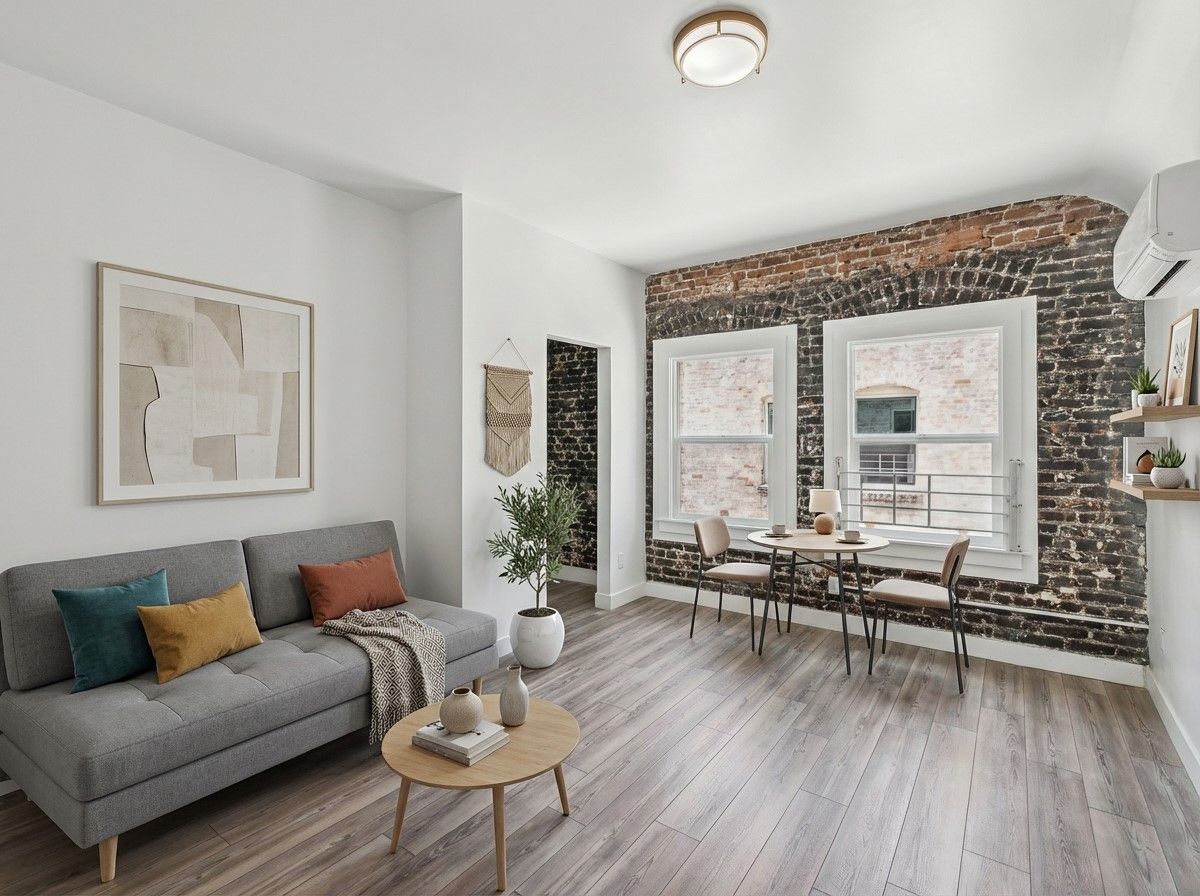 interior photo of the kitchen in the charming studio at the Ansley Apartments on Sunset Boulevard