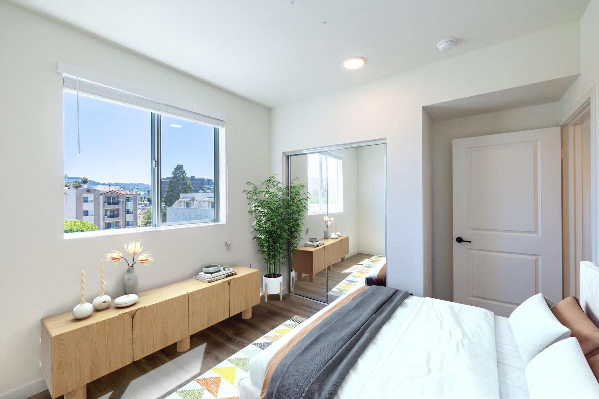photo showing the Mix Apartments' spacious and bright dining area and kitchen