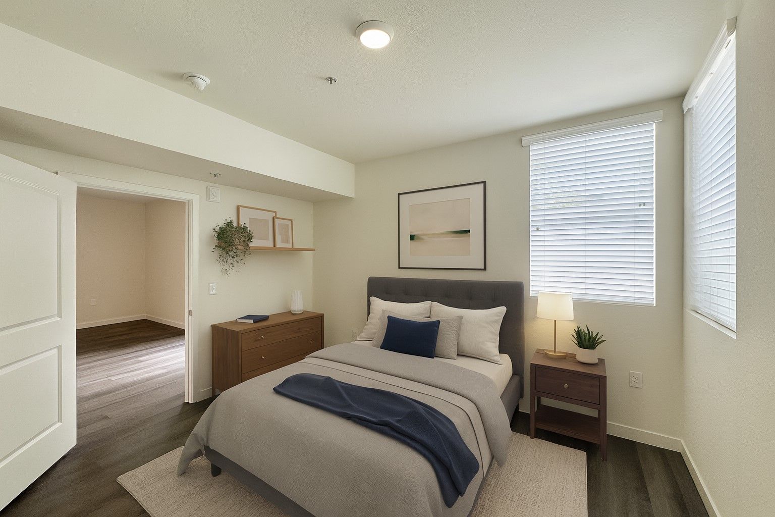 photo of The Centennial's grand interior view of the dining, living room and kitchen