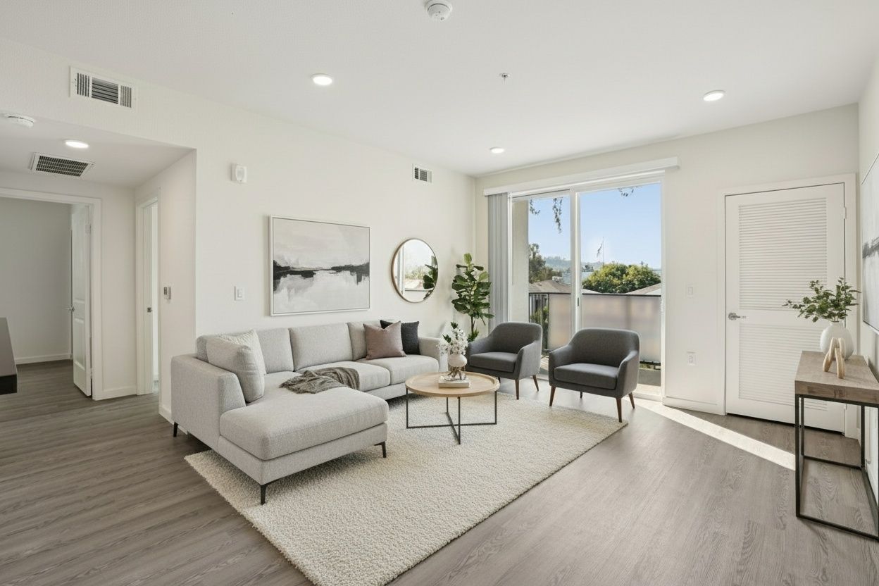 The modern, well-lit and spacious kitchen at Cloud Nine Luxury Apartments