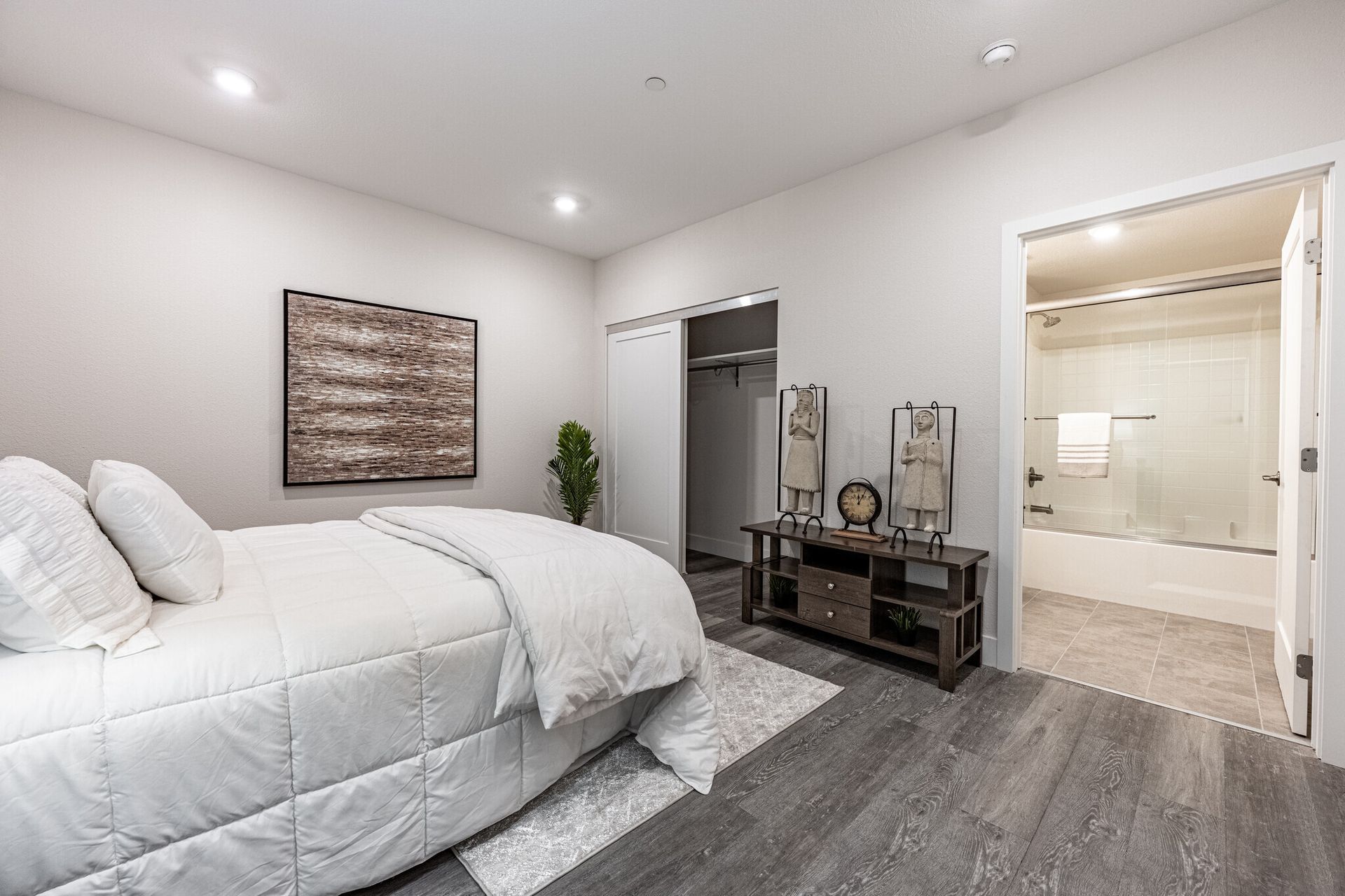 One of the spacious bedrooms with generous space at The Secret in K-Town Luxury Apartments