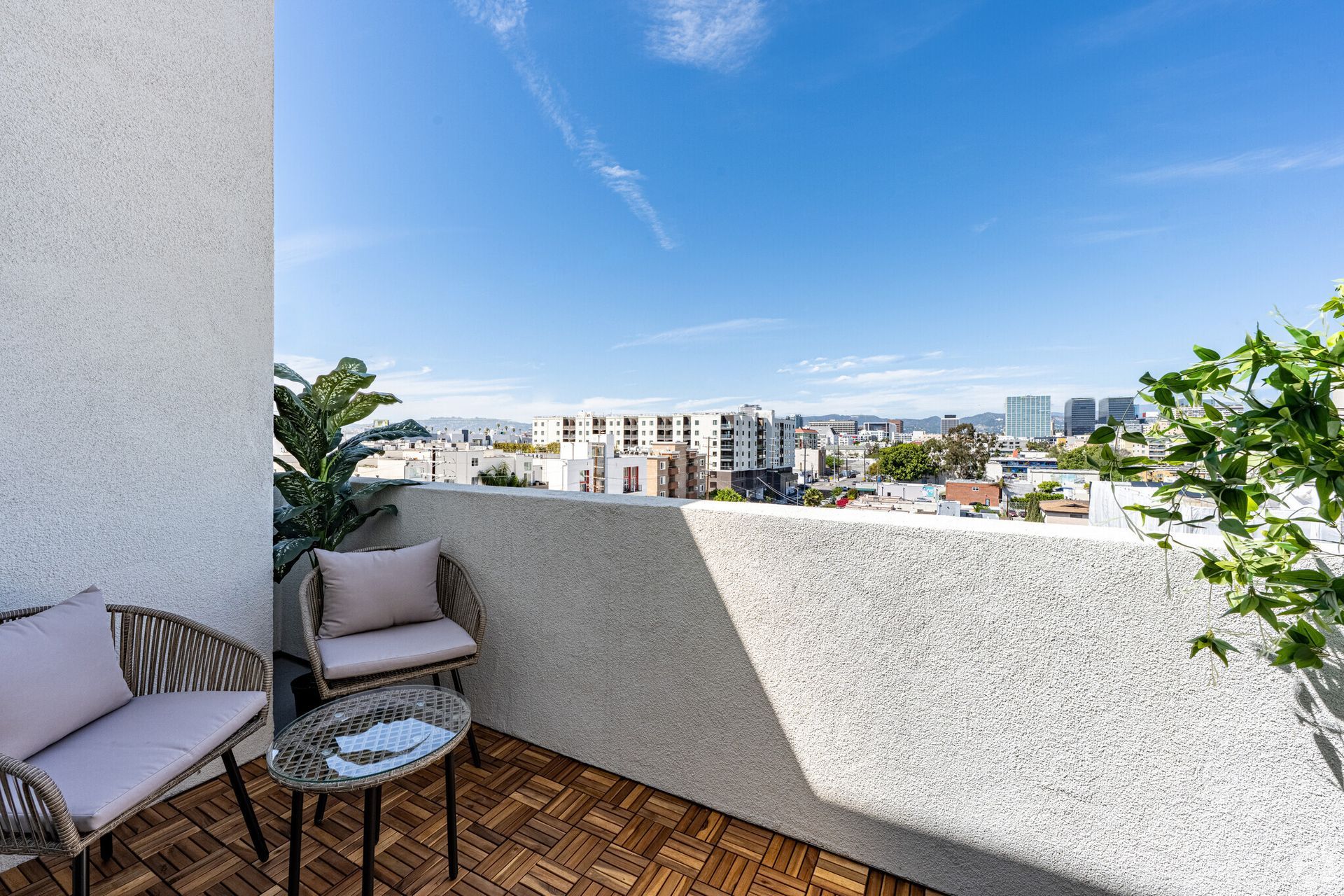 The Secret at K-Town's private balcony with breathtaking views from the gorgeous unit