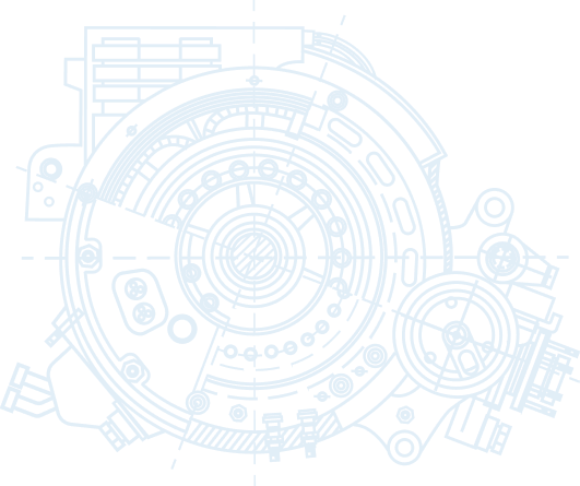 A blue and white drawing of a machine on a white background. | Oceanside Tire and Service Center Tire Pros