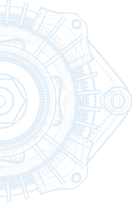 A blue and white drawing of a circular design on a white background. | Oceanside Tire and Service Center Tire Pros