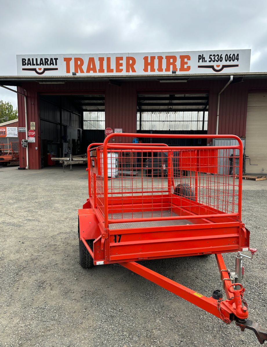 A Silver Trailer Parked Outside near a Field — Ballarat Trailer Hire in Alfredton, VIC