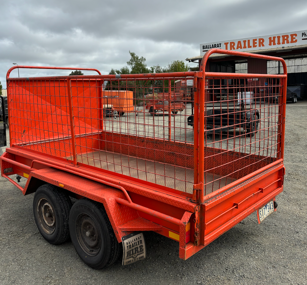 A Trailer with A Cage on Top — Ballarat Trailer Hire in Alfredton, VIC