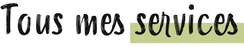 Un logo qui dit tous mes services sur fond blanc