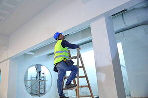 painting contractor at work