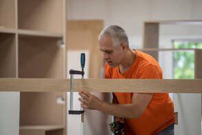carpenter  fixing a woodwork