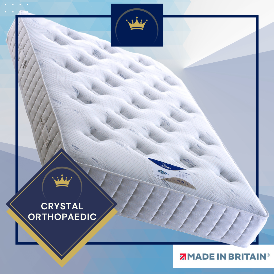 A crystal orthopaedic mattress made in britain