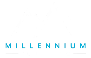 The Millennium logo featuring the word "MILLENNIUM" in blue sans-serif capital letters on a white background.