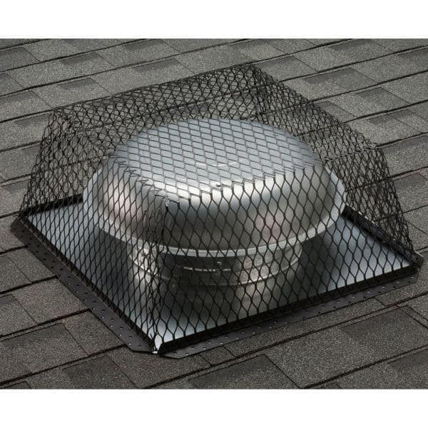 A roof vent with a mesh cover on it