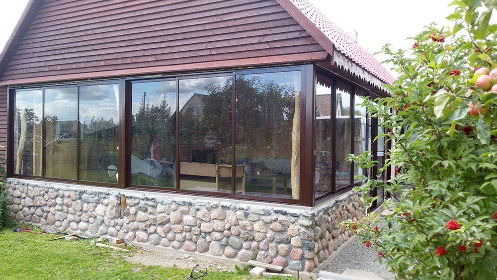 verandų  stiklinimas