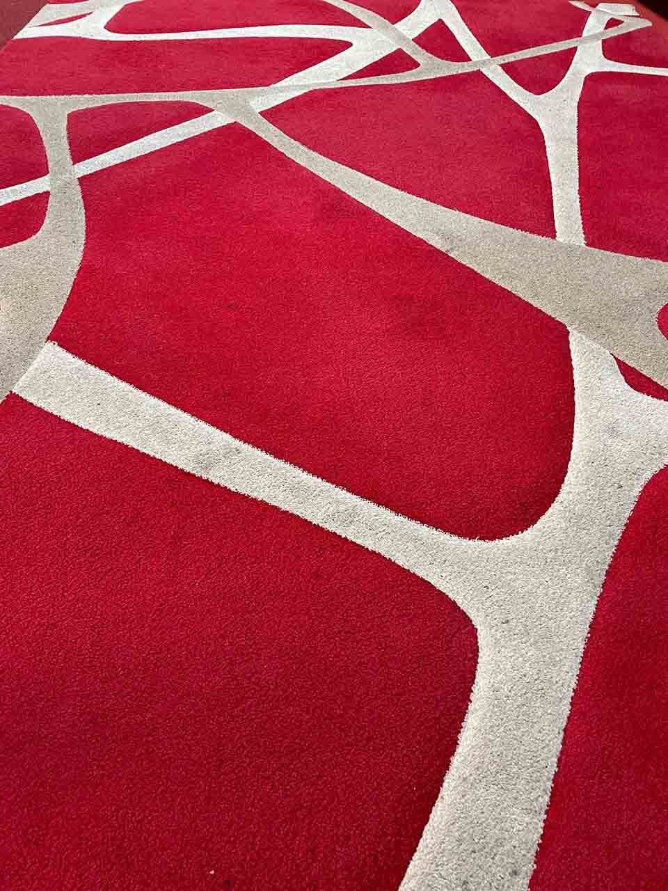 Lavaggio tappeto rosso prima