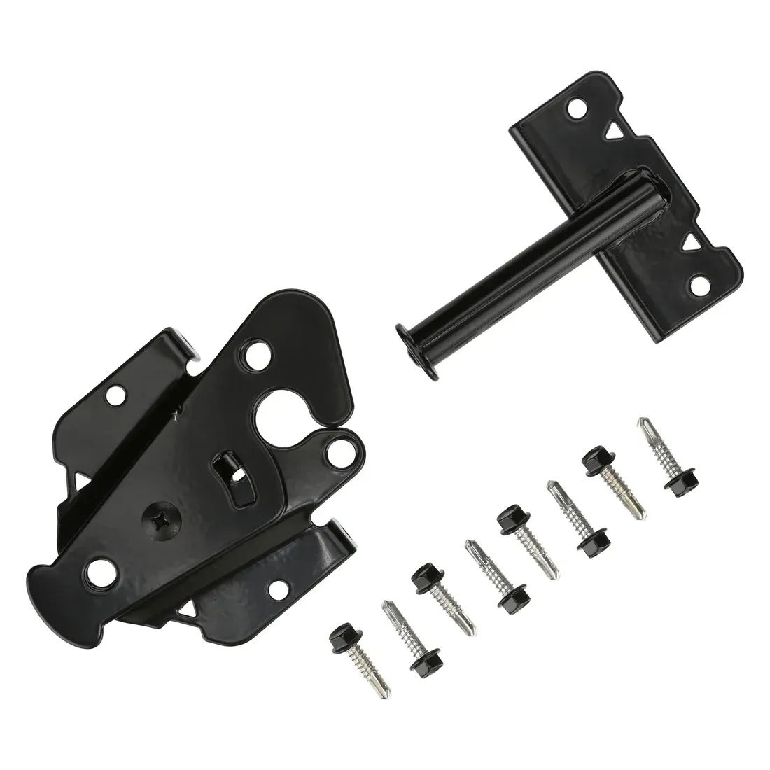 Vinyl fence hinges and latches