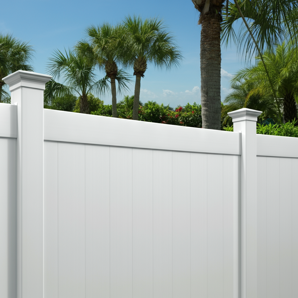 Vinyl fence rail