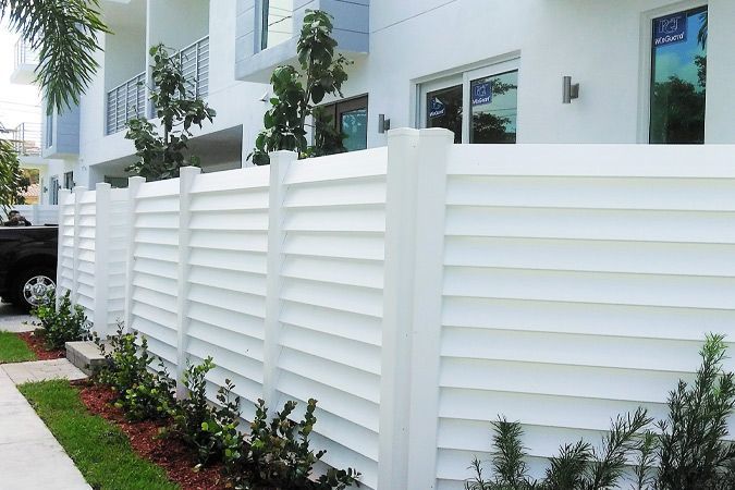 Louvered PVC Fence