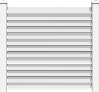 Louvered Vinyl Privacy Fence
