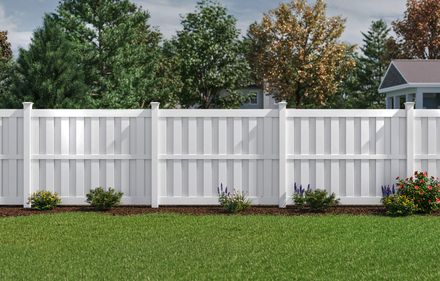 Shadowbox PVC Fence