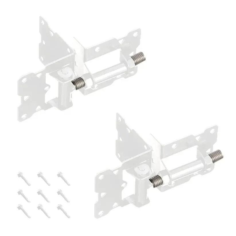 Two gate hinges and screws.