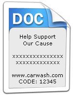 A DOC file icon, text reads: