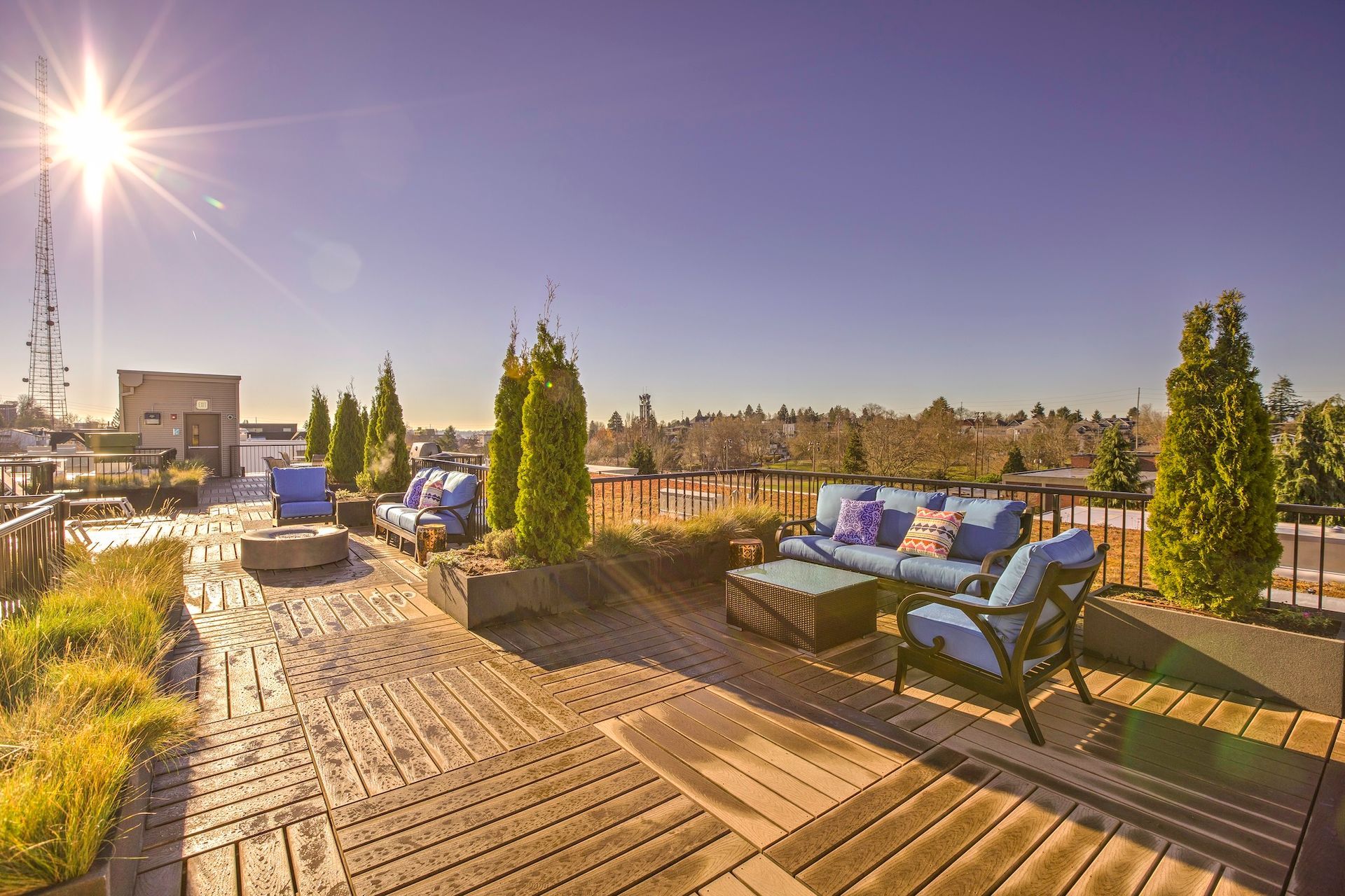 outdoor firepit area with seating