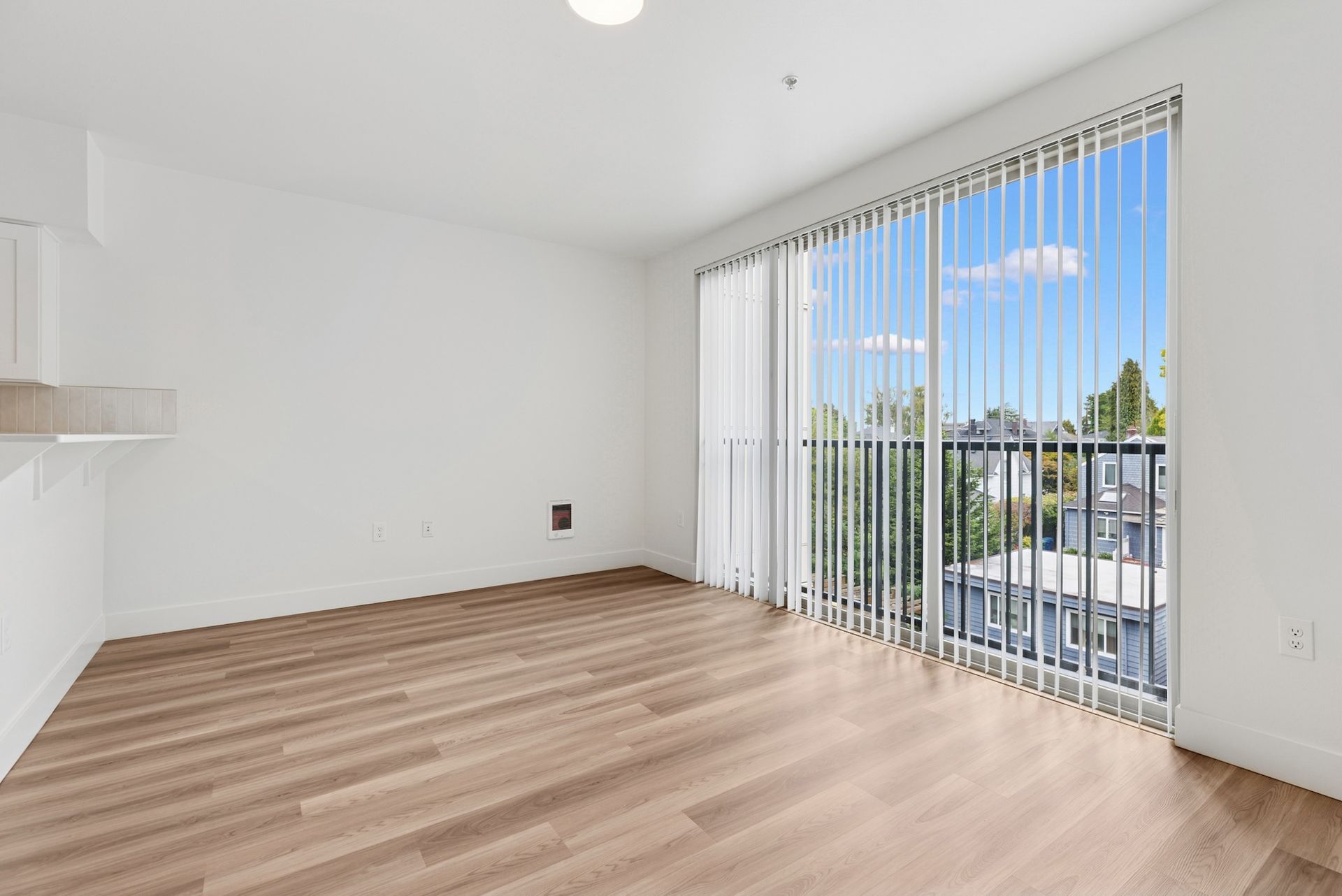 living room and balcony