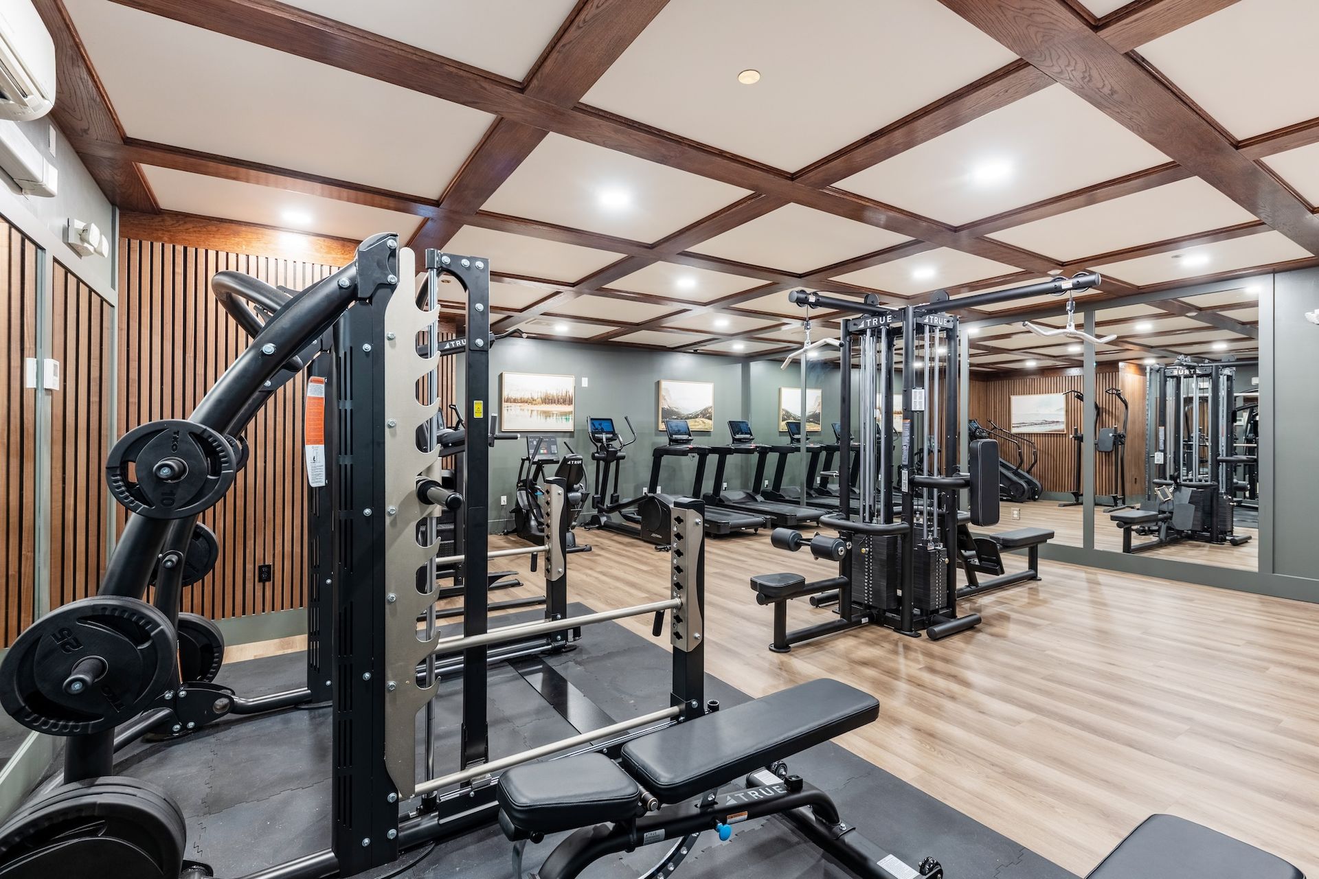 gym with weight equipment