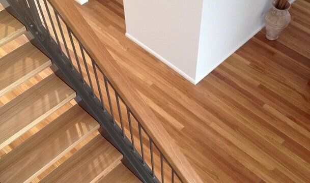Wooden Staircase & Railing — Builders  in Fernhill, NSW