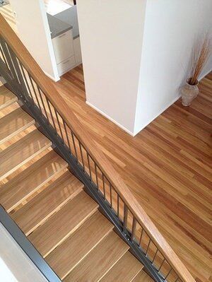 Wooden Staircase & Railing — Builders  in Fernhill, NSW