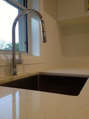 Large Kitchen Sink with Tap — Builders  in Fernhill, NSW