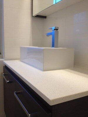 Modern Bathroom Vanity — Builders  in Fernhill, NSW