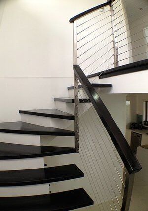 Black and White Staircase — Builders  in Fernhill, NSW