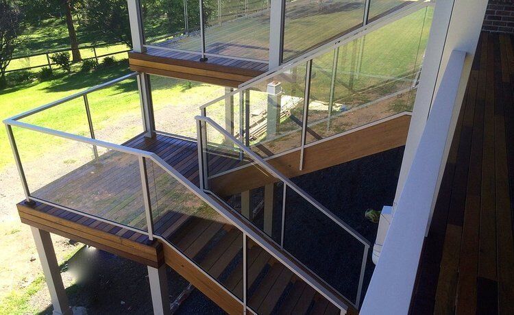 Glass Stair Balustrades — Builders  in Fernhill, NSW