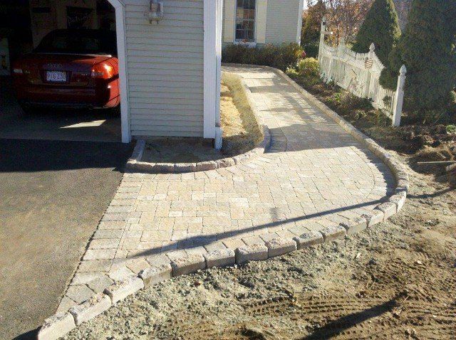 Front walkway design - front yard landscaping services - Stellato Bros. Inc. in Feeding Hills, MA