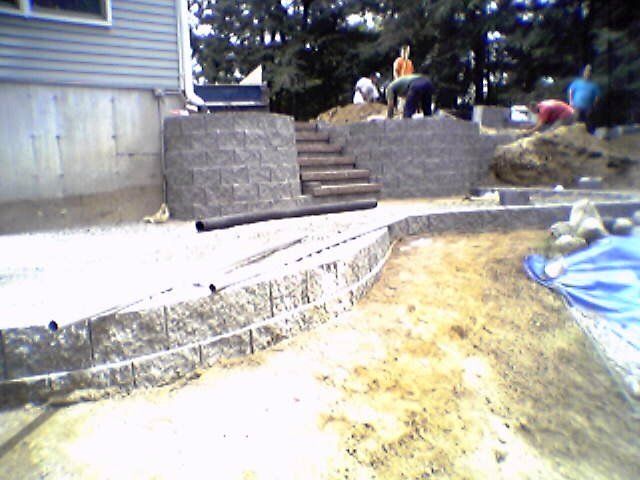 Brick and stone walkway and patio design - brick pavers, walkways and patios landscaping services - Stellato Bros. Inc. in Feeding Hills, MA